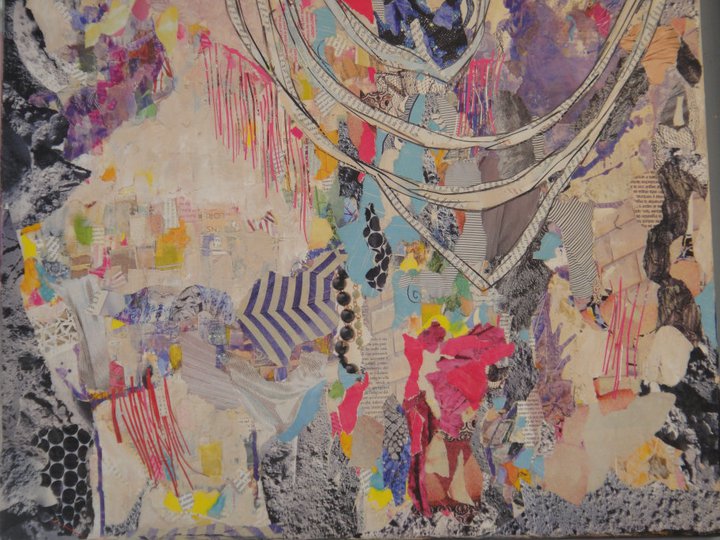 One of my favorite street artists. She makes mixed media collages. 