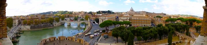 View of Rome from Castel Sant'Angelo