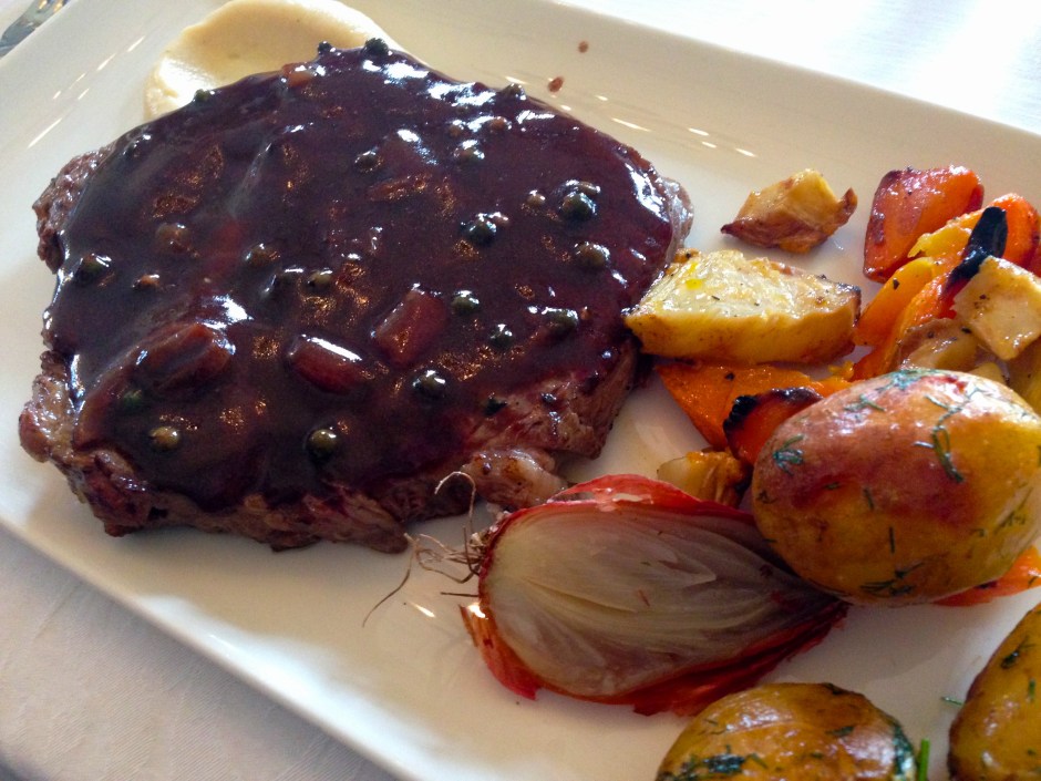 Steak: TBEX menu Ghan House Carlingford, Ireland